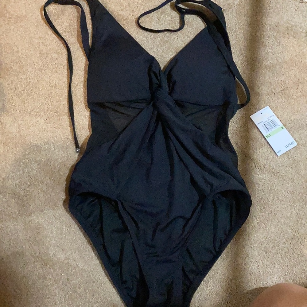NWT Michael Kors black one piece swimsuit
